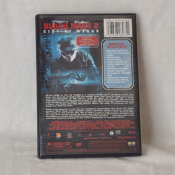 Black Mask 3 City of Masks 2002 DVD Columbia Sci-Fi Martial Arts Drama - Picture 5 of 7